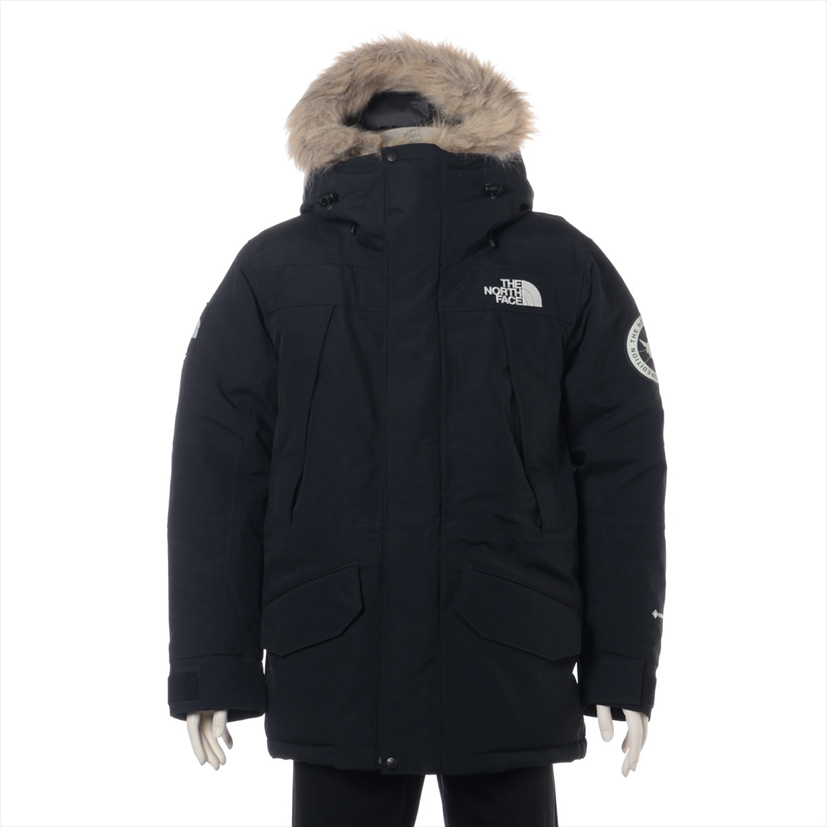 ノースフェイス ポリエステル×ナイロン ダウンジャケット L メンズ ブラック  ND92342 ANTARCTICA PARKA ファー取り外し可