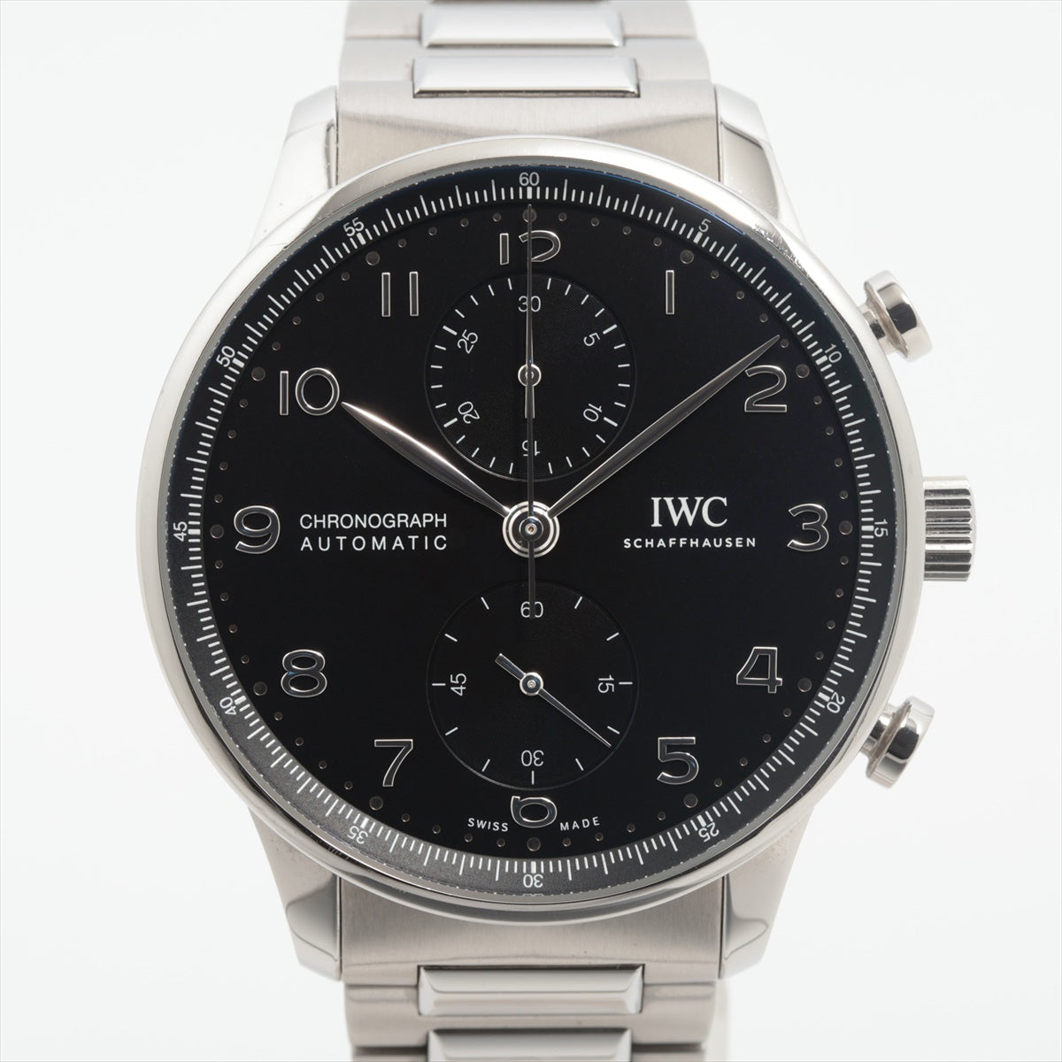 IWC ポルトギーゼ クロノグラフ IW371609 SS AT 黒文字盤