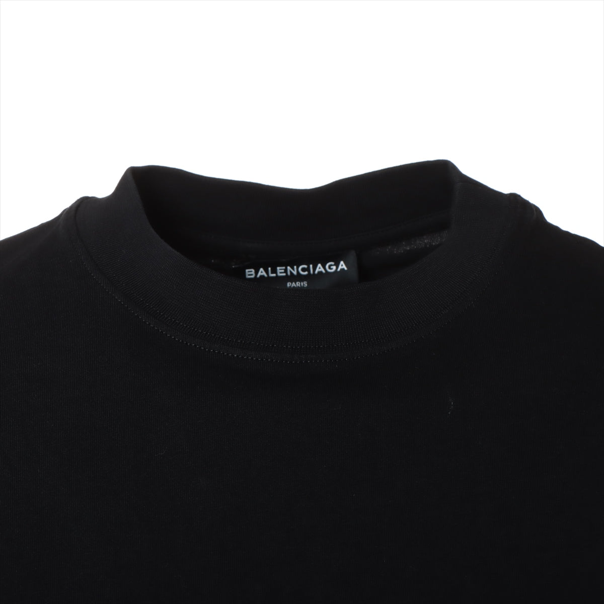 バレンシアガ 18SS コットン Tシャツ S メンズ ブラック  485978 スモールロゴ