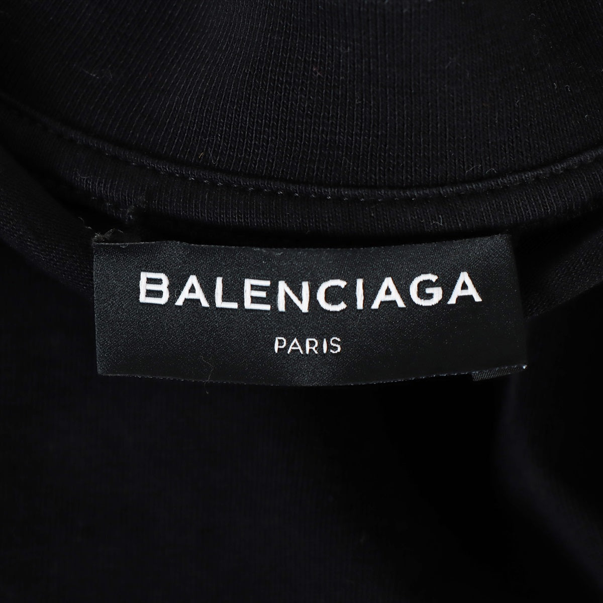 バレンシアガ 18SS コットン Tシャツ S メンズ ブラック  485978 スモールロゴ