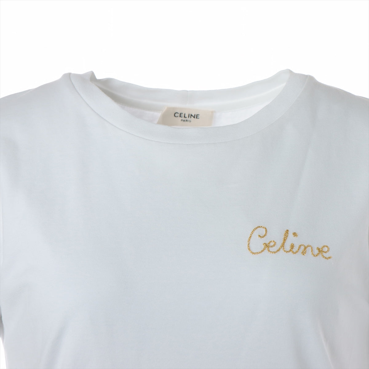 セリーヌ コットン Tシャツ XS レディース ホワイト 2X351501F