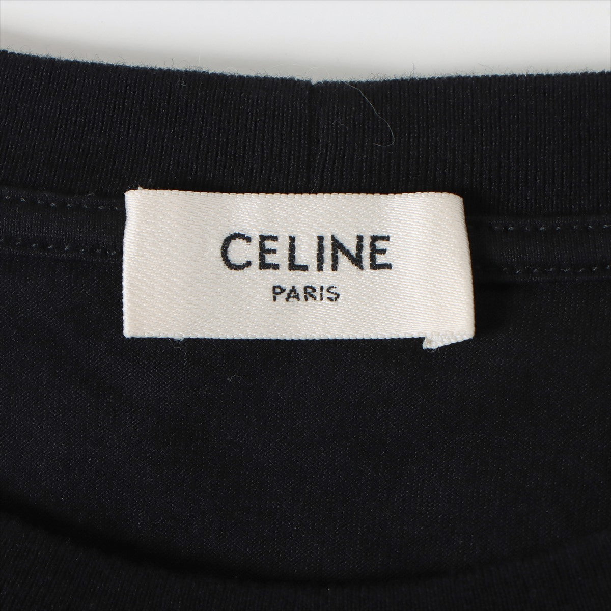 セリーヌ コットン Tシャツ XS メンズ ブラック  ロゴ