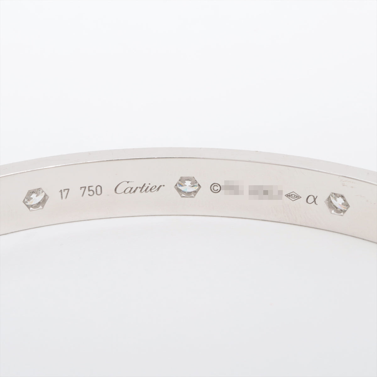カルティエ ラブ フル ダイヤ ブレスレット 750(WG) 32.7g 17