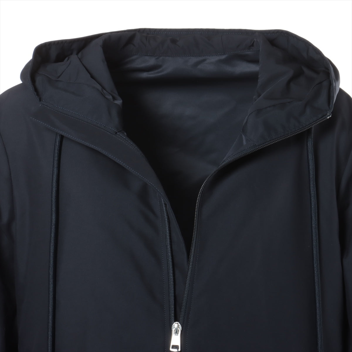 モンクレール ATRIA 22年 ポリエステル ジャケット 1 メンズ ネイビー  サイドロゴ ジップデザインフーディ