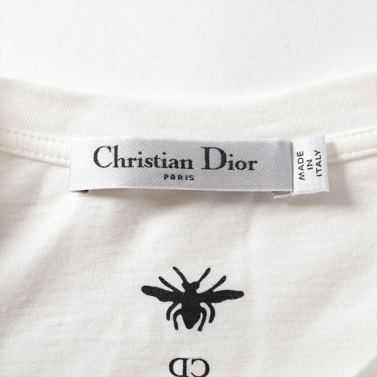 クリスチャンディオール コットン×リネン Tシャツ XL レディース ホワイト  513T03A4099 CRUISE 2025 SCOTLAND