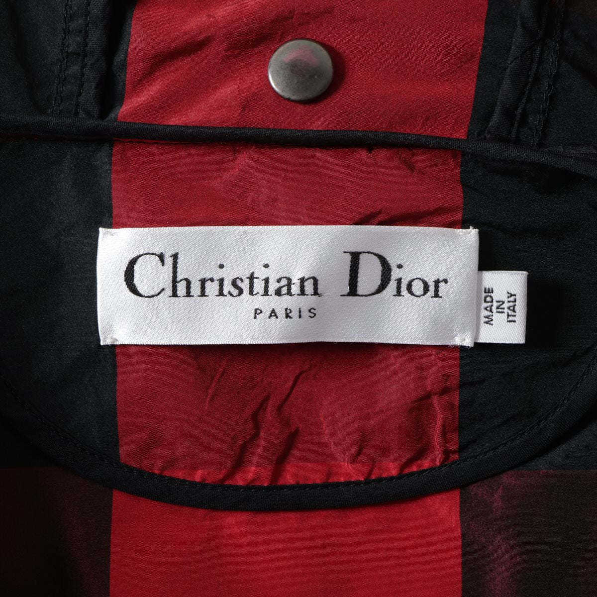 クリスチャンディオール ポリエステル ジャケット XS レディース ブラック×レッド  957C03A2852 アノラックパーカー ビー刺繍