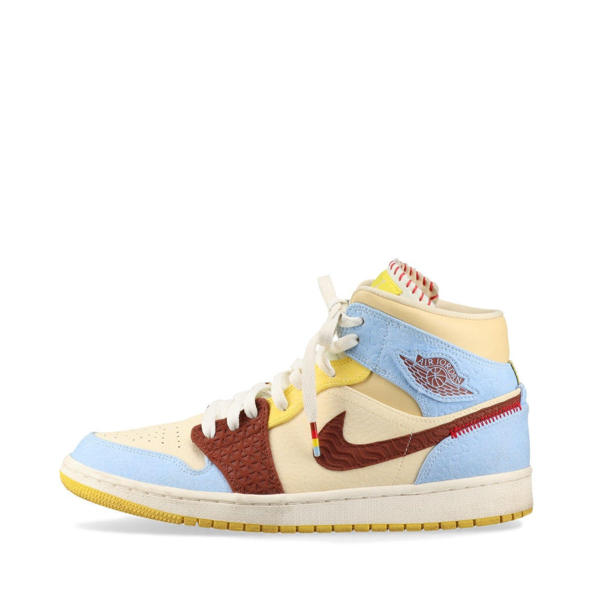 ナイキ×メゾンシャトールージュ AIR JORDAN 1 MID SE レザー ハイカットスニーカー 27.5cm メンズ マルチカラー FRLS EMEA CU2803-200 替えヒモ有