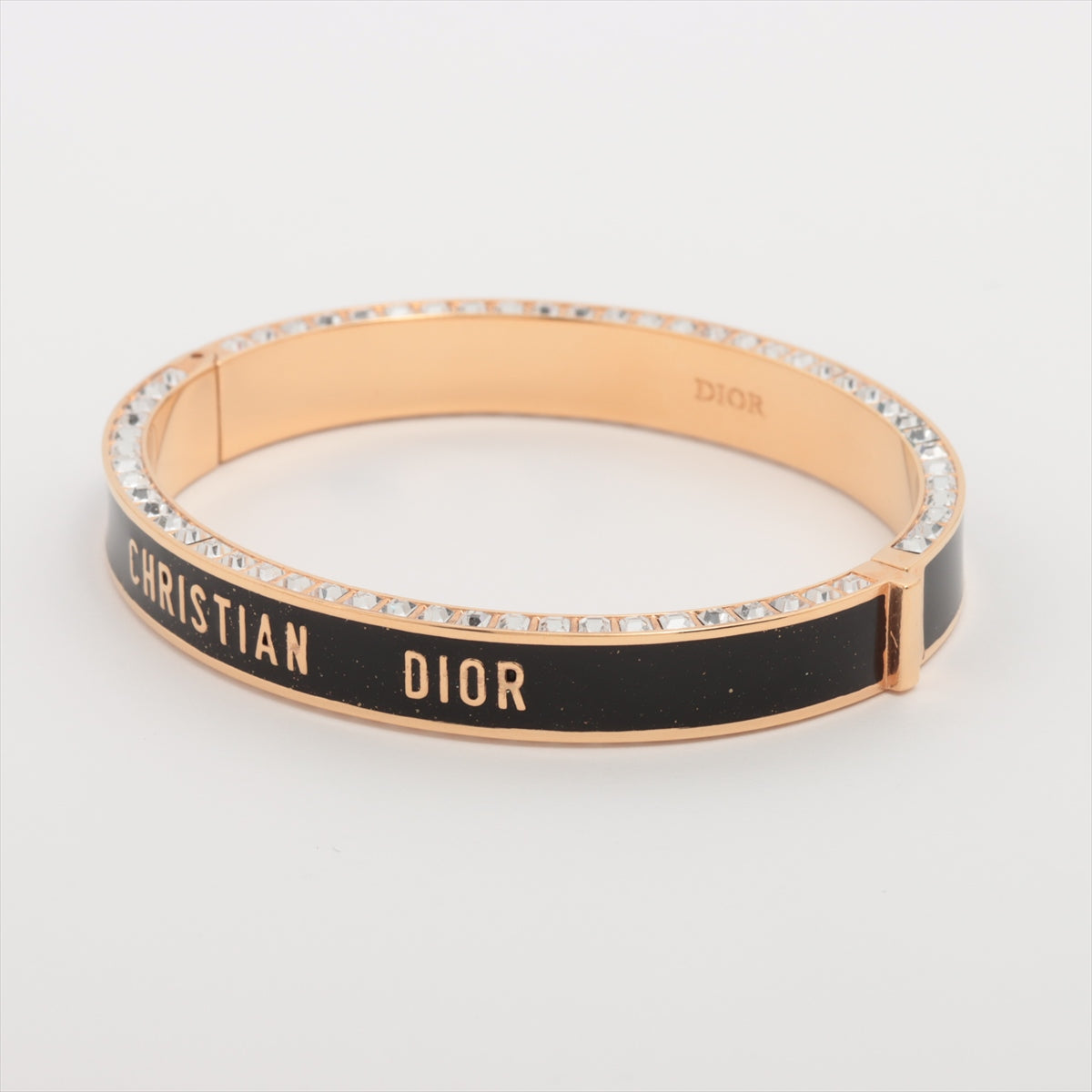 ディオール DIOR NIGHT CODE ブレスレット GP×ラインストーン ブラック×ゴールド