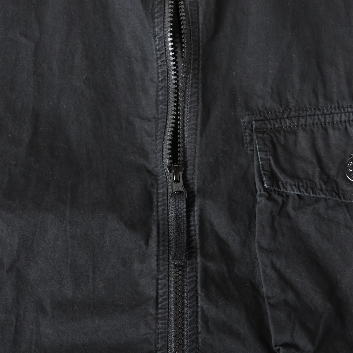 ストーンアイランド 20SS コットン ジャケット L メンズ ブラック  7215114WN OLD EFFECT CANVAS OVERSHIRT