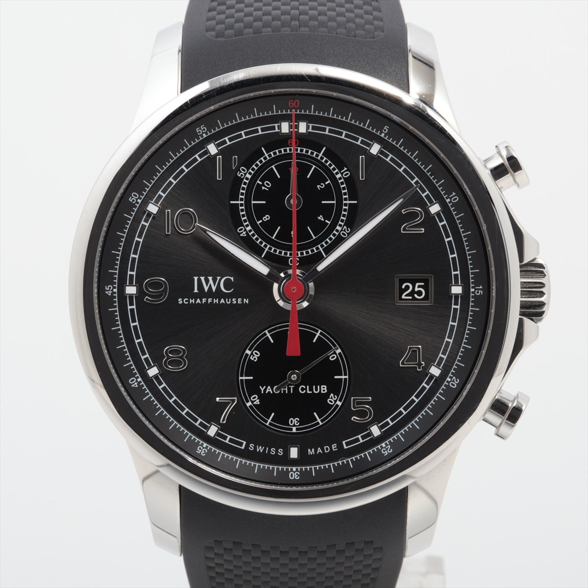 IWC ポルトギーゼ ヨットクラブ IW390503 SS×ラバー AT 黒文字盤