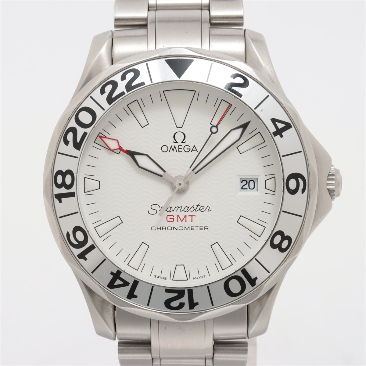 オメガ シーマスター GMT クロノメーター 2538.20 SS AT 白文字盤 あまりごま4