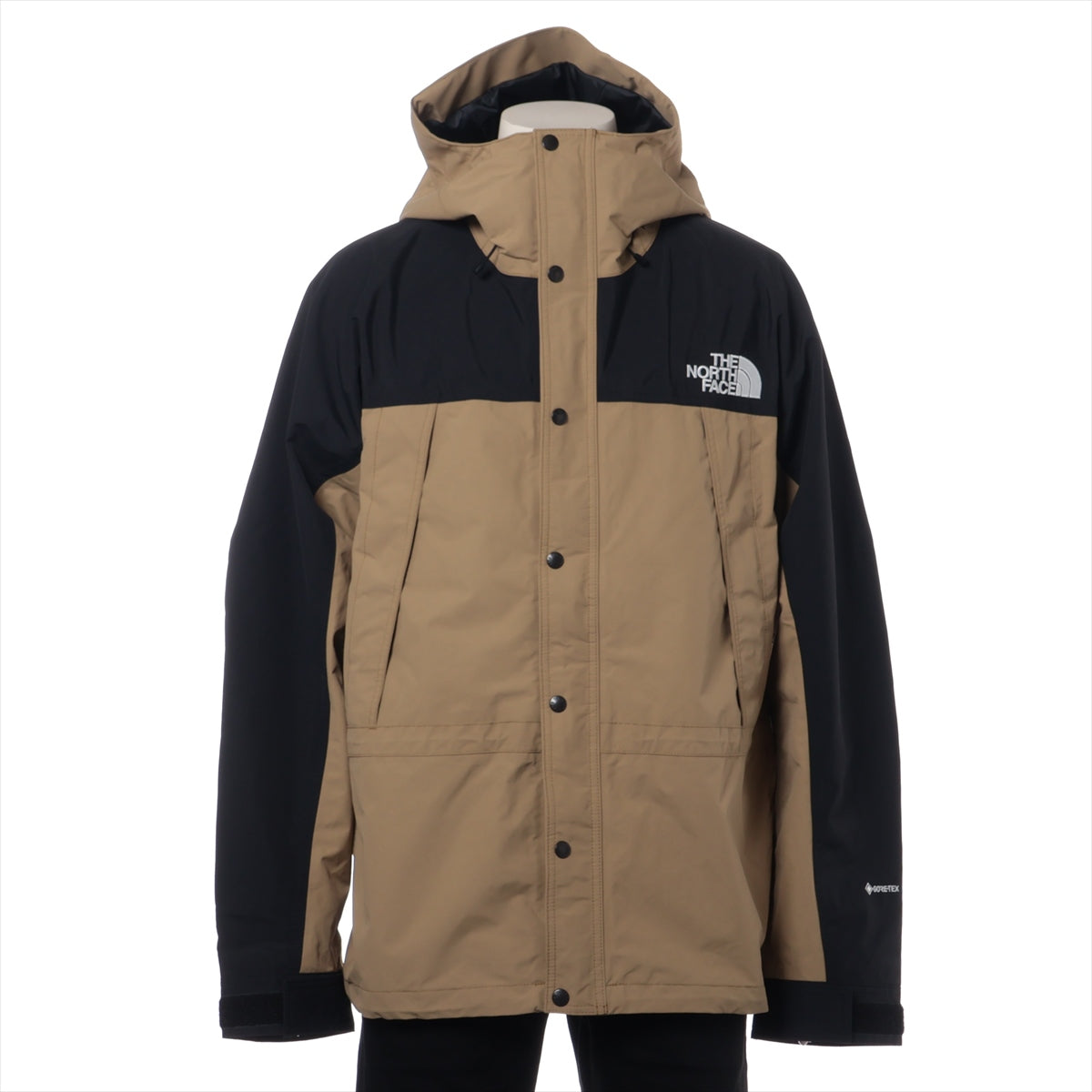 ノースフェイス ポリエステル×ナイロン ジャケット XL メンズ ブラック×ベージュ  NP62450 Mountain Light Jacket GORE-TEX