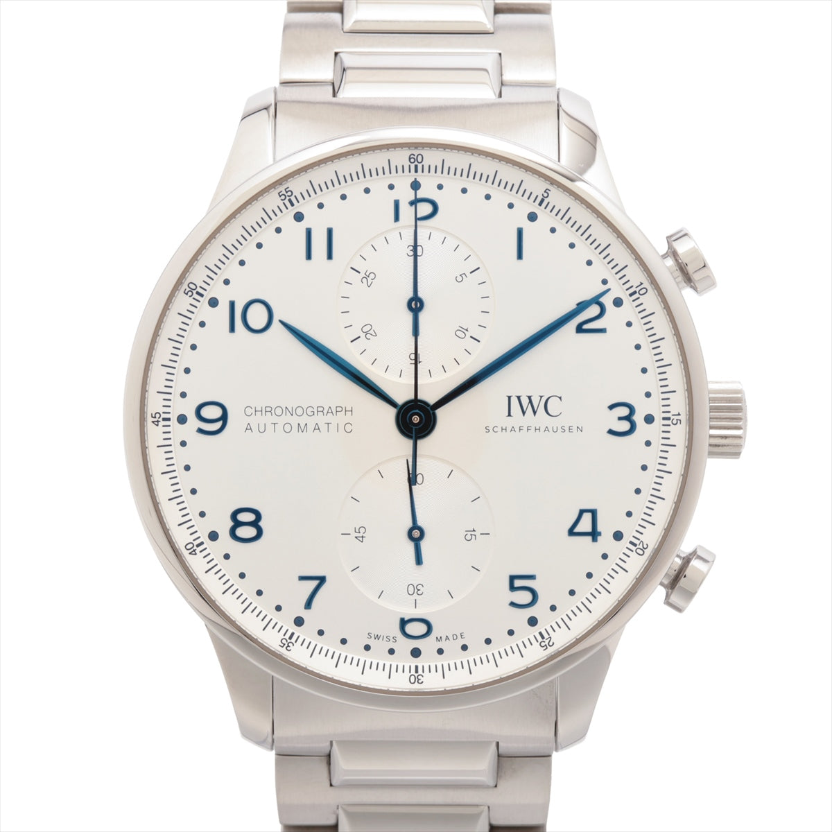 IWC ポルトギーゼ クロノグラフ IW371617 SS AT シルバー文字盤