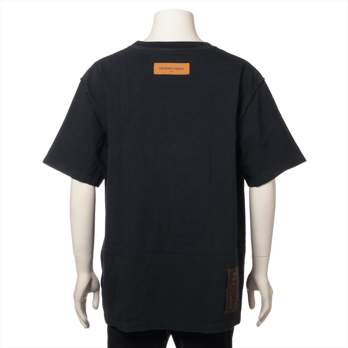 ルイヴィトン 23AW コットン Tシャツ XL メンズ ブラック  RM232Q