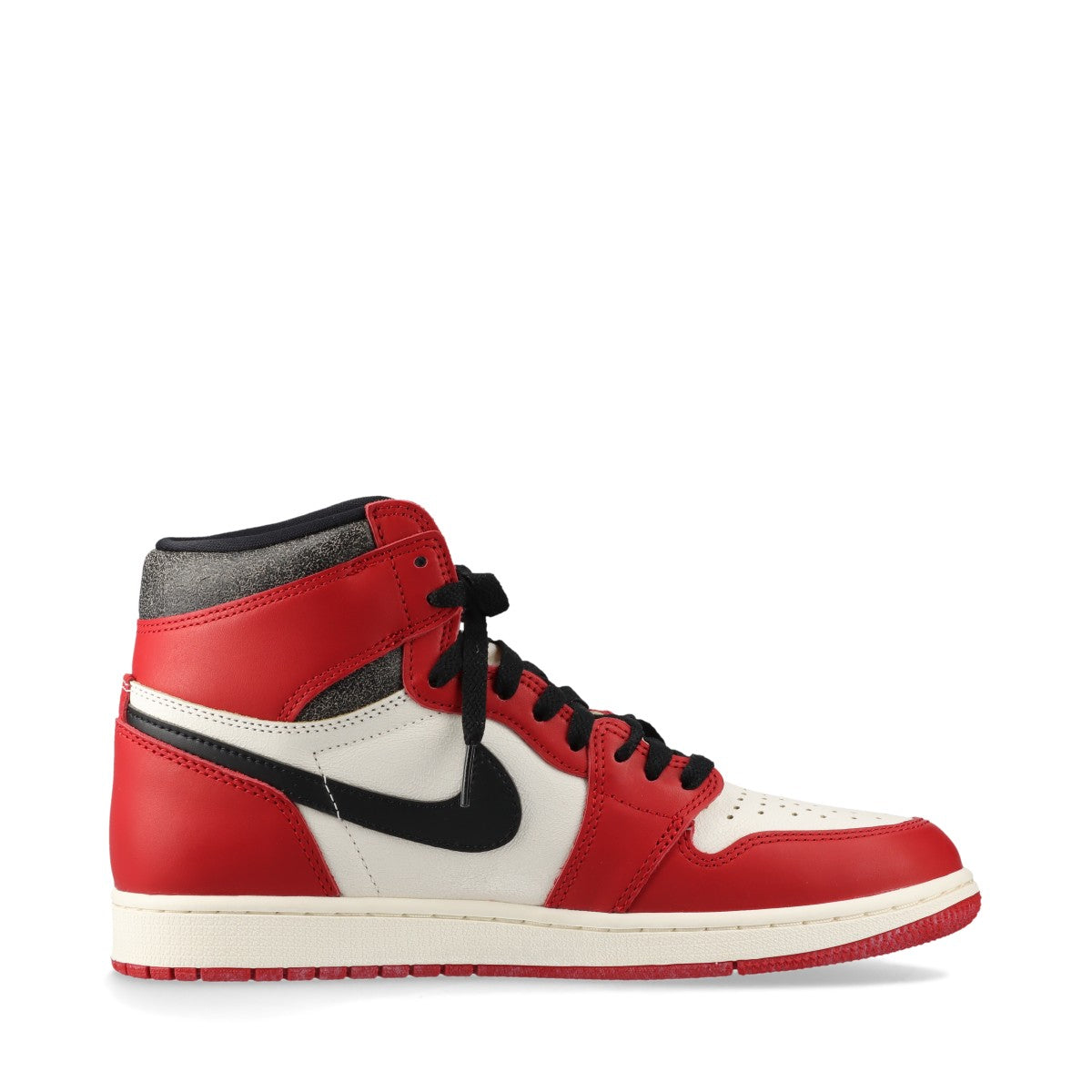 ナイキ AIR JORDAN 1 HIGH OG 22AW レザー ハイカットスニーカー 28cm メンズ ホワイト×レッド DZ5485-612 ヴィンテージ加工 クラックレザー 替えヒモ有