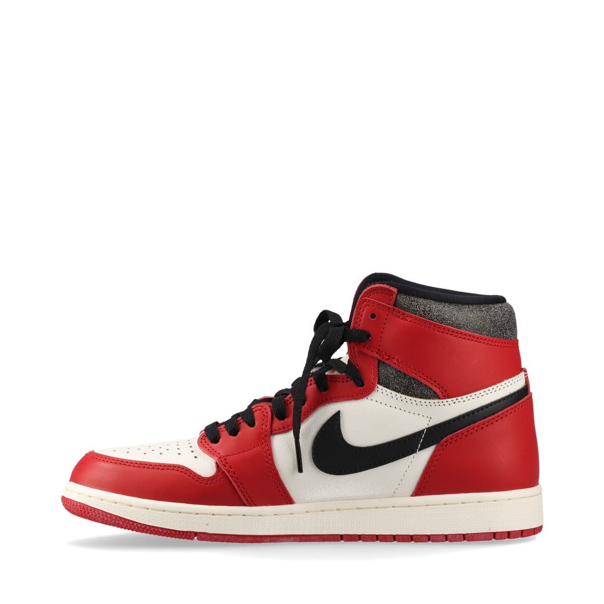 ナイキ AIR JORDAN 1 HIGH OG 22AW レザー ハイカットスニーカー 28cm メンズ ホワイト×レッド DZ5485-612 ヴィンテージ加工 クラックレザー 替えヒモ有