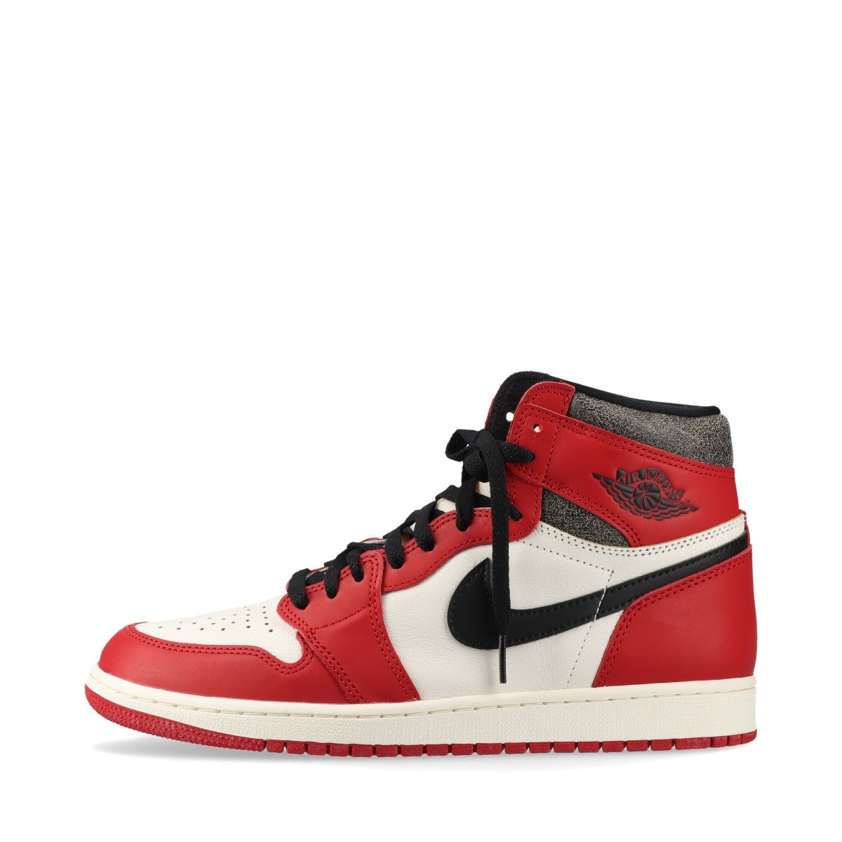 ナイキ AIR JORDAN 1 HIGH OG 22AW レザー ハイカットスニーカー 28cm メンズ ホワイト×レッド DZ5485-612 ヴィンテージ加工 クラックレザー 替えヒモ有