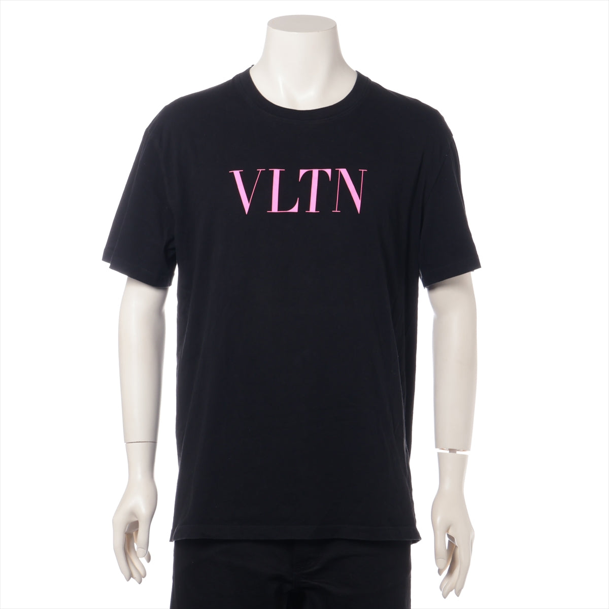 ヴァレンティノ VLTNロゴ コットン Tシャツ XL メンズ ブラック  UV3MG10V3LE 変色 スレ有