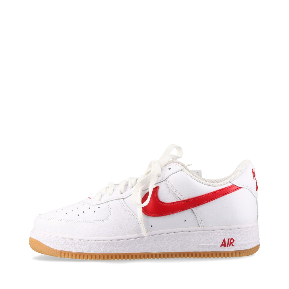 ナイキ レザー スニーカー 28cm メンズ ホワイト×レッド AIR FORCE 1 LOW RETRO DJ3911-102