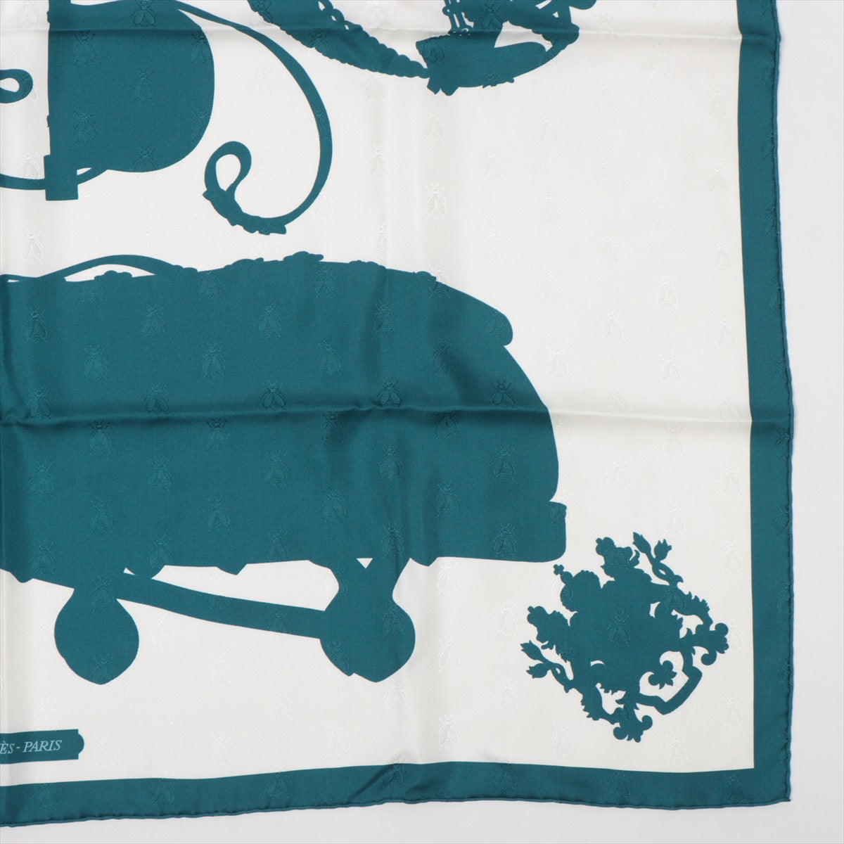エルメス カレ90 HARNAIS DE COUR 宮廷の馬具 スカーフ シルク ブルー