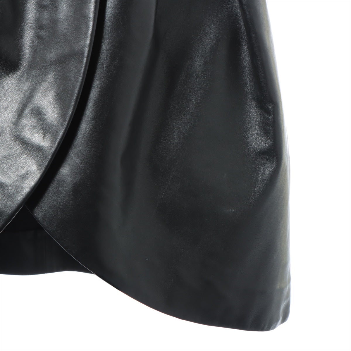 ルイヴィトン 20SS シープスキン スカート 34 レディース ブラック  FILS95RIC レザースカート