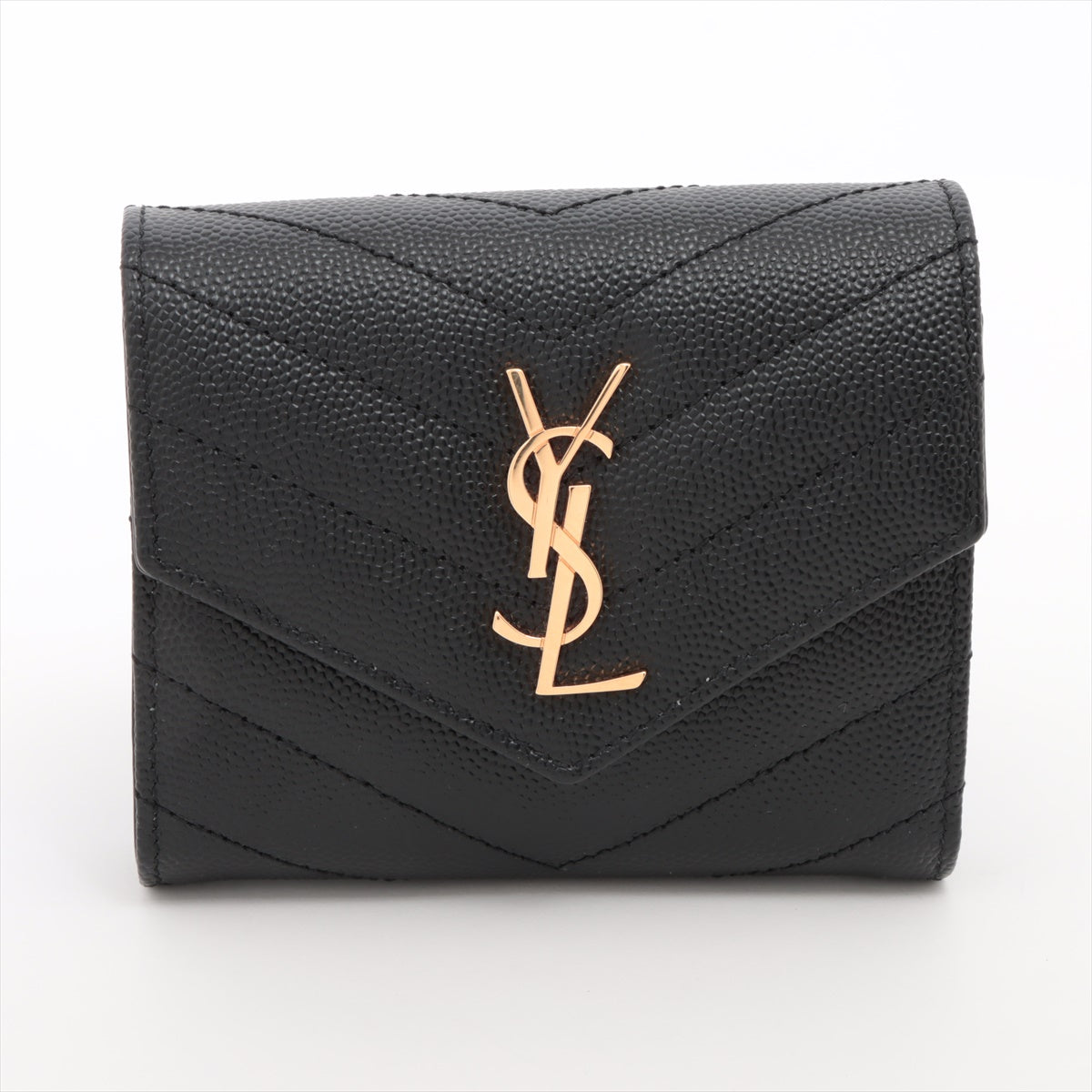 サンローラン モノグラム YSL GNC692061 レザー 財布 ブラック