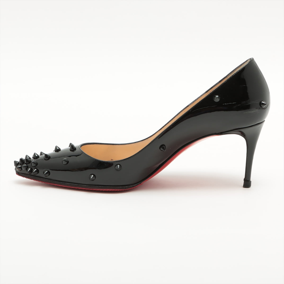 Christian Louboutin ブラックスパイクパンプス 37-