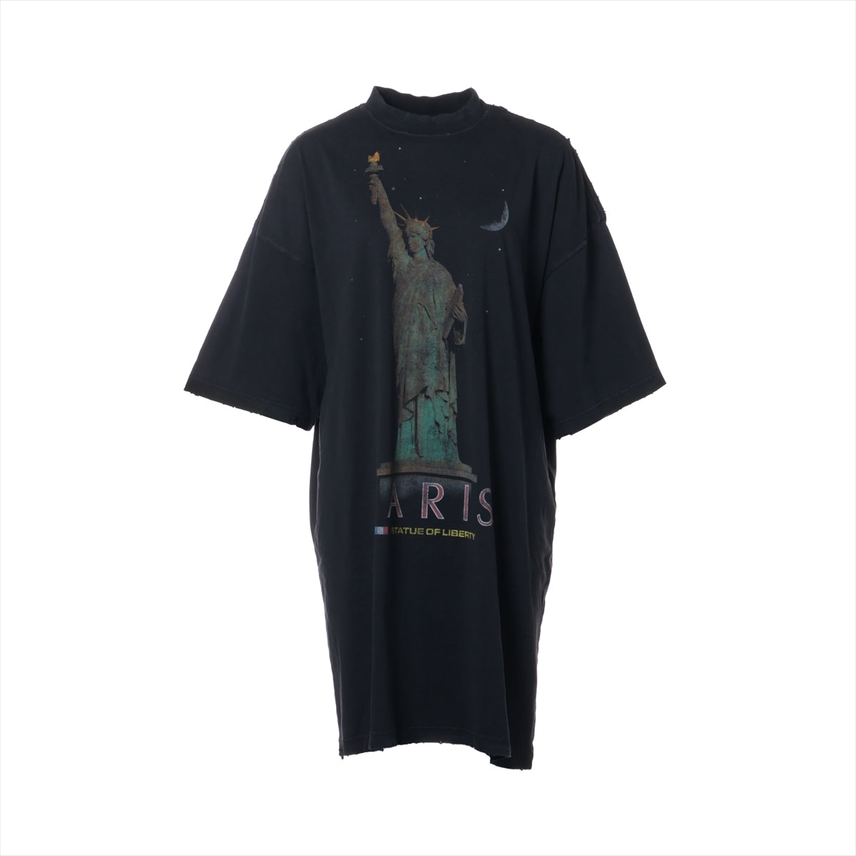 バレンシアガ 24年 コットン Tシャツ L レディース ブラック 739037  ダメージ加工｜rz017769｜中古ブランド品・ブランド古着通販｜ALLU（アリュー）