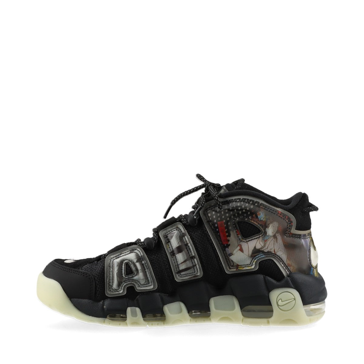 ナイキ AIR MORE UPTEMPO ’96 21SS ファブリック スニーカー 27cm メンズ ブラック DM6213-045 モアテン 歌川国芳 相馬の古内裏 箱あり