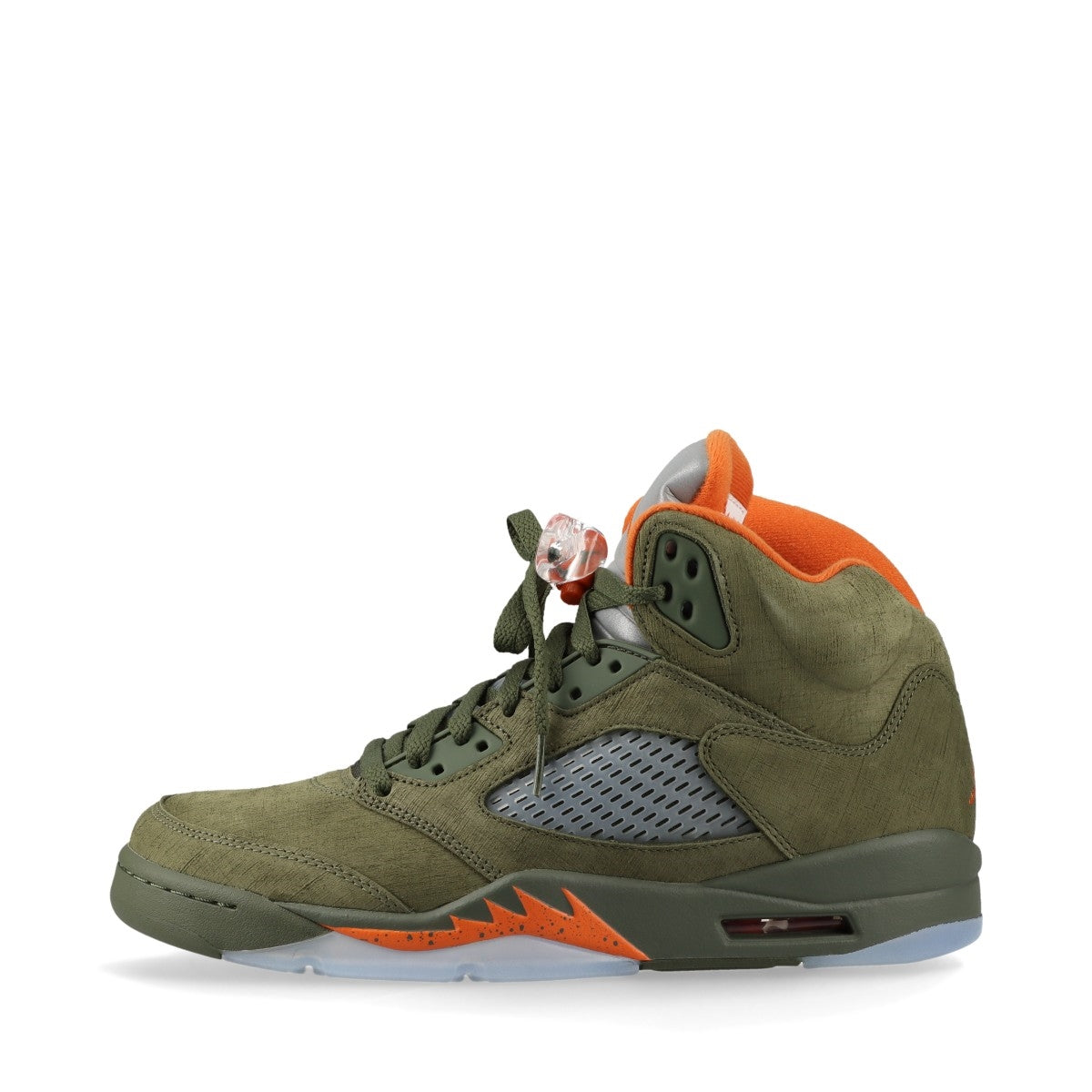 ナイキ スエード×ラバー ハイカットスニーカー 27cm メンズ カーキ×オレンジ AIR JORDAN 5 RETRO DD0587 -30｜xw015011｜中古ブランド品・ブランド古着通販｜ALLU（アリュー）