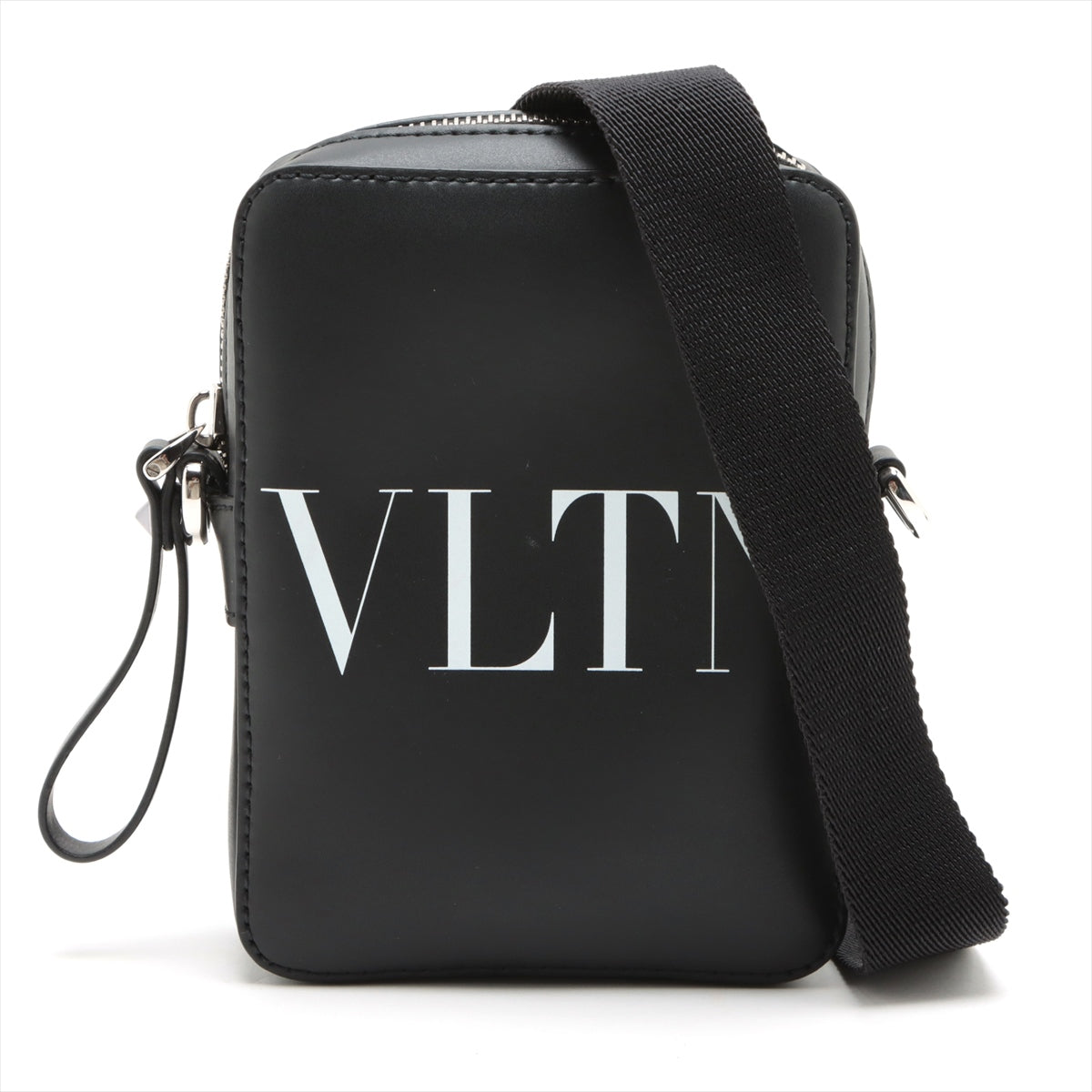 ヴァレンティノ VLTN レザー ショルダーバッグ ブラック