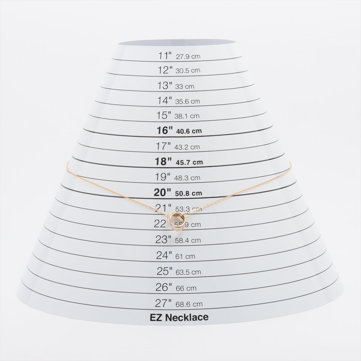 カルティエ ベビートリニティ ネックレス 750(YG×PG×WG) 5.2g (ギャラはチェーンのみ)