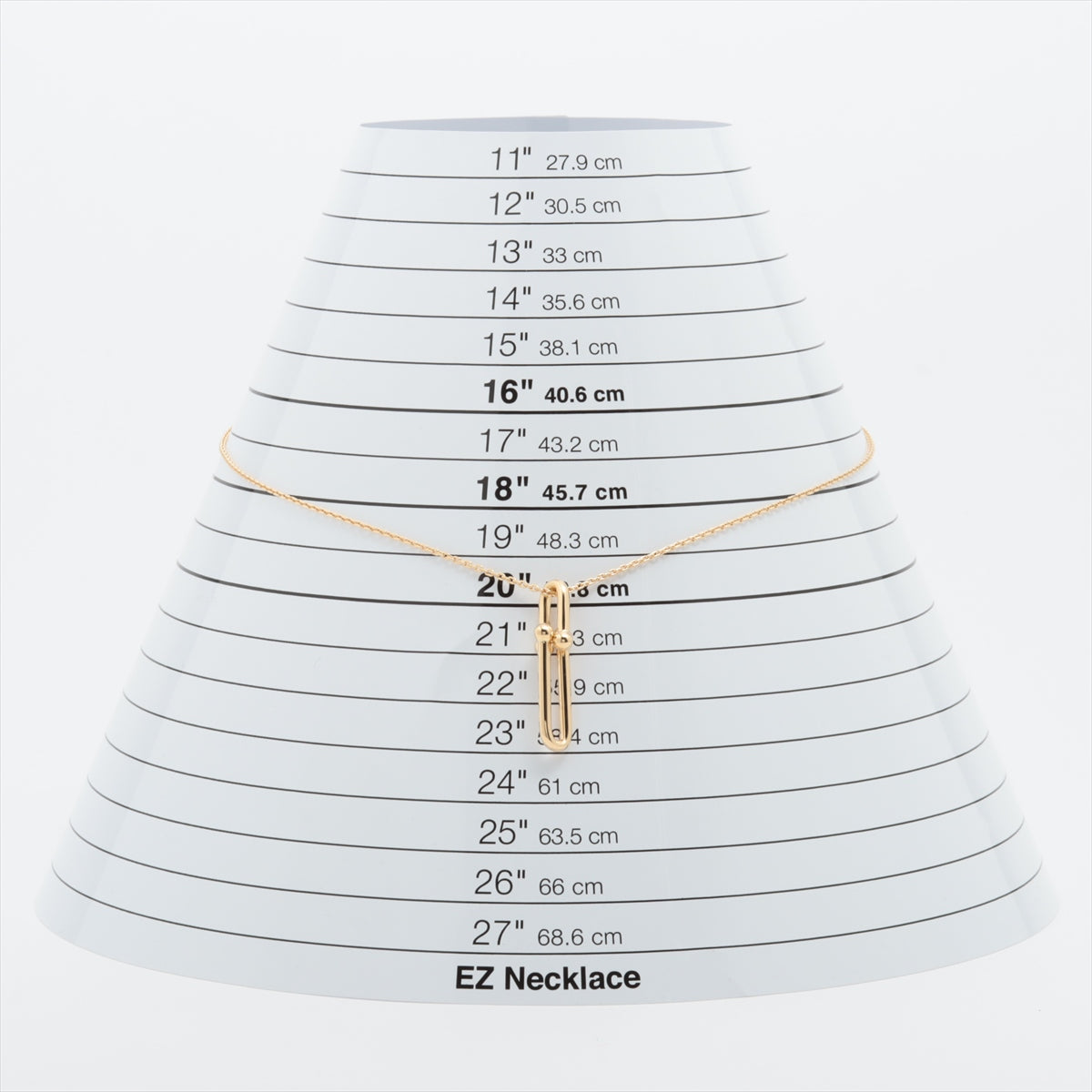 ティファニー ハードウェア リンク ネックレス 750(YG) 8.4g