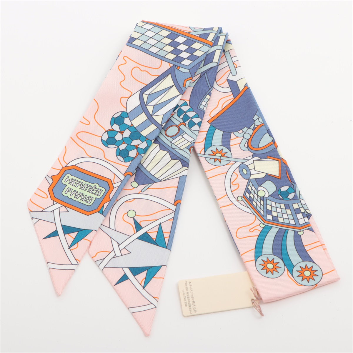 エルメス ツイリー HERMES SCARF ODYSSEY スカーフ シルク ピンク