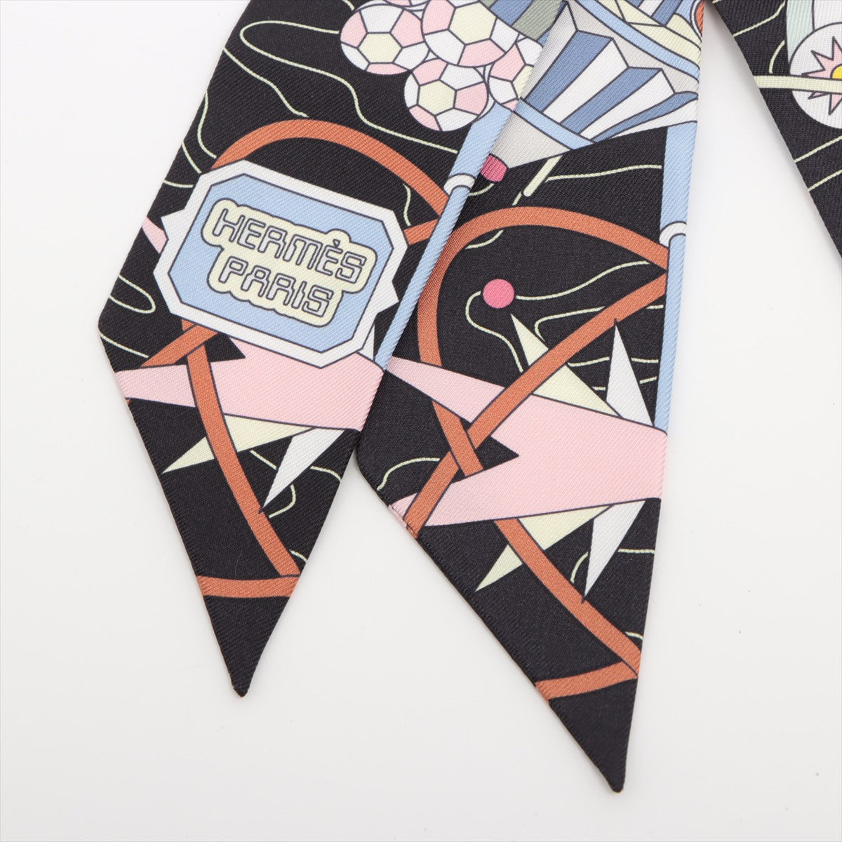 エルメス ツイリー HERMES SCARF ODYSSEY スカーフ シルク ブラック