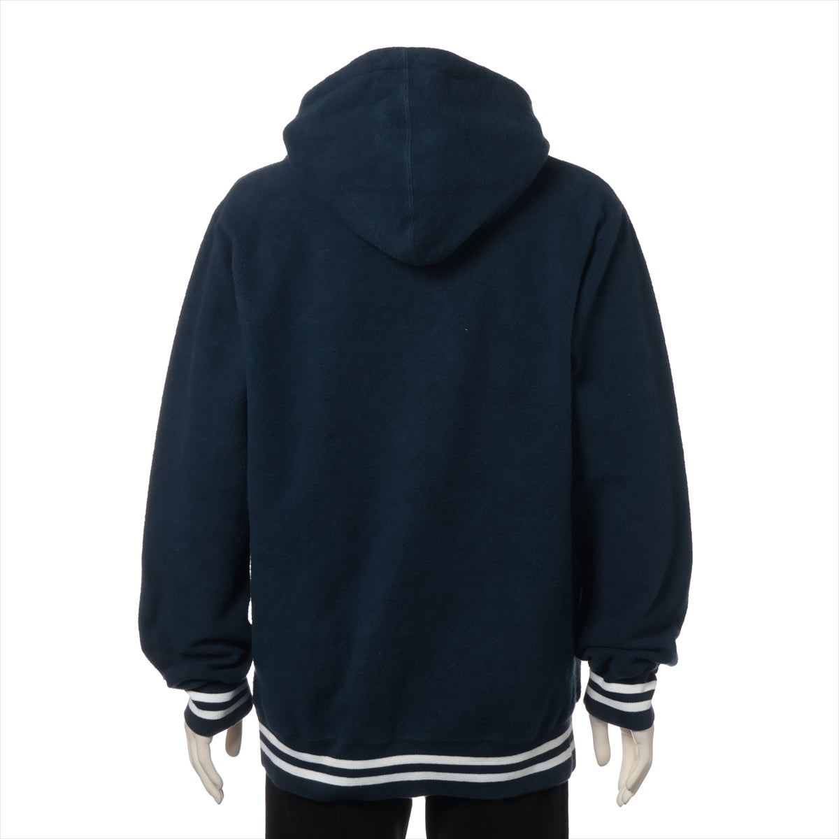 シュプリーム コットン パーカー L メンズ ネイビー  Reverse Fleece Hooded Sweatshirt