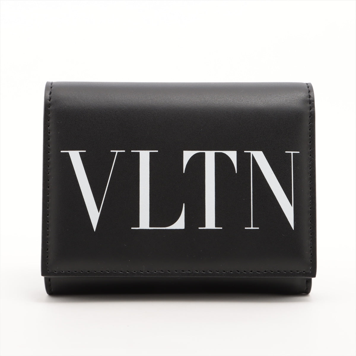 ヴァレンティノ VLTN レザー コンパクトウォレット ブラック