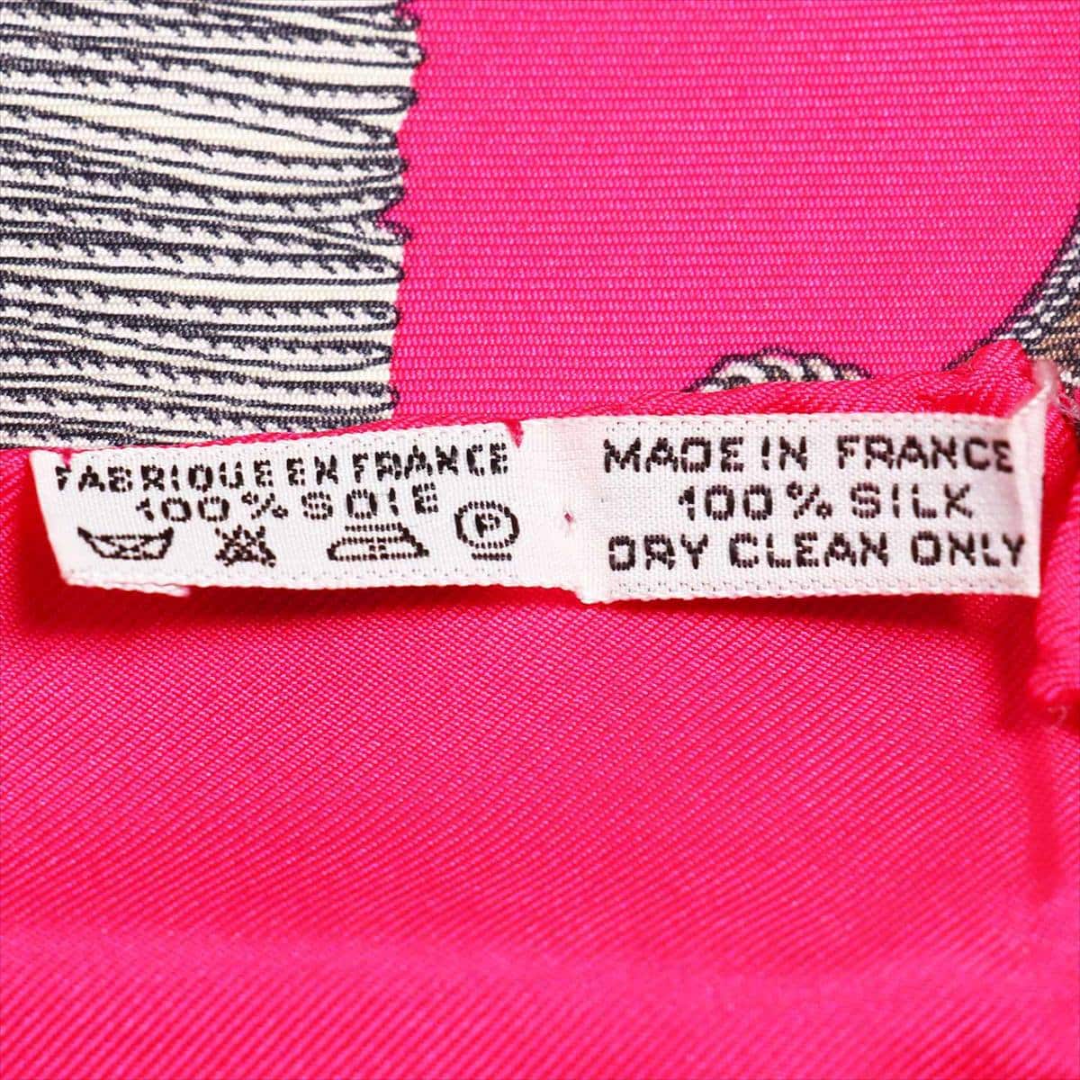 エルメス カレ90 スカーフ シルク ピンク Paste et Cavalerie サーベル飾袋
