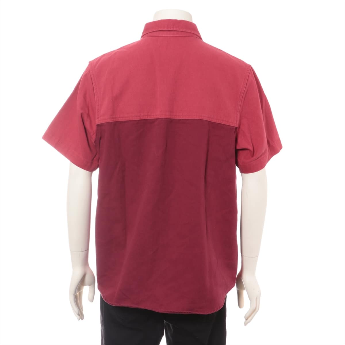 シュプリーム コットン シャツ M メンズ レッド 19SS 2-Tone Denim S/S Shirt
