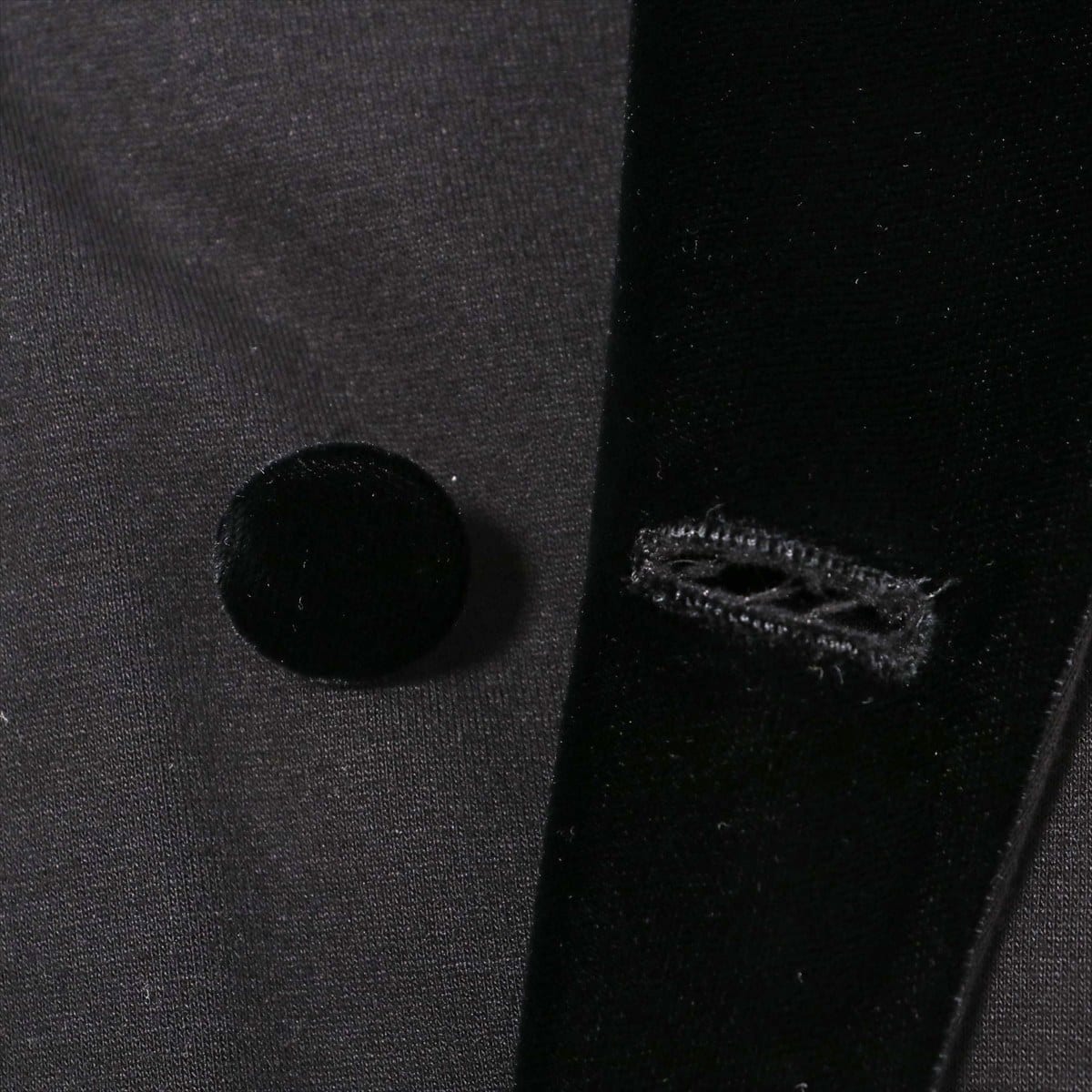 ジョルジオアルマーニ ナイロン テーラードジャケット 48 メンズ ブラック ベロア