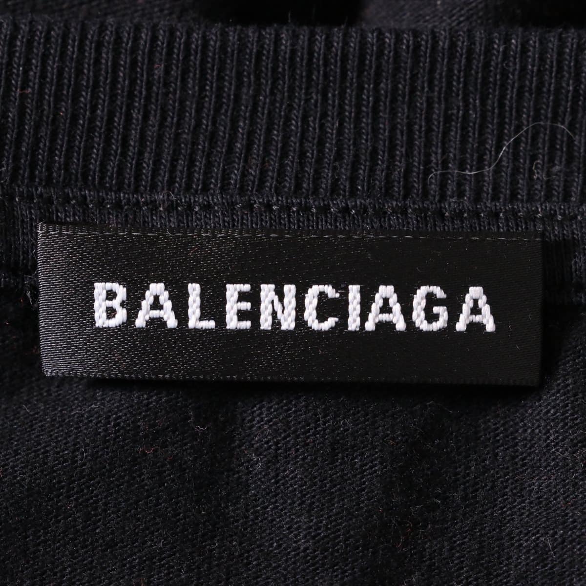 バレンシアガ コットン Tシャツ 10 キッズ ブラック ロゴ刺繍