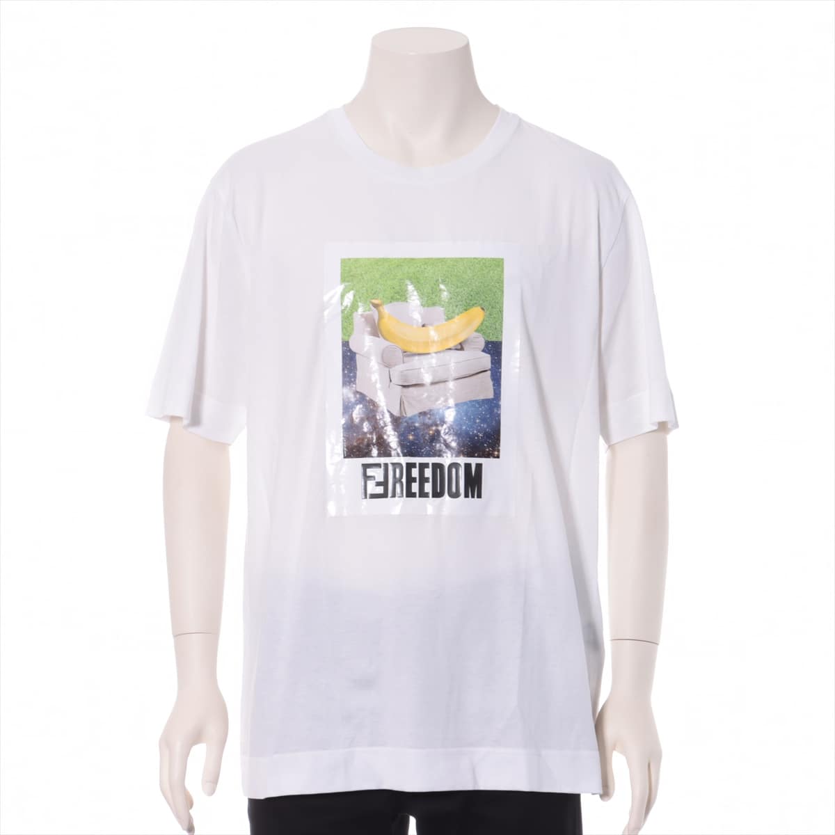 フェンディ 18SS コットン Tシャツ M メンズ ホワイト