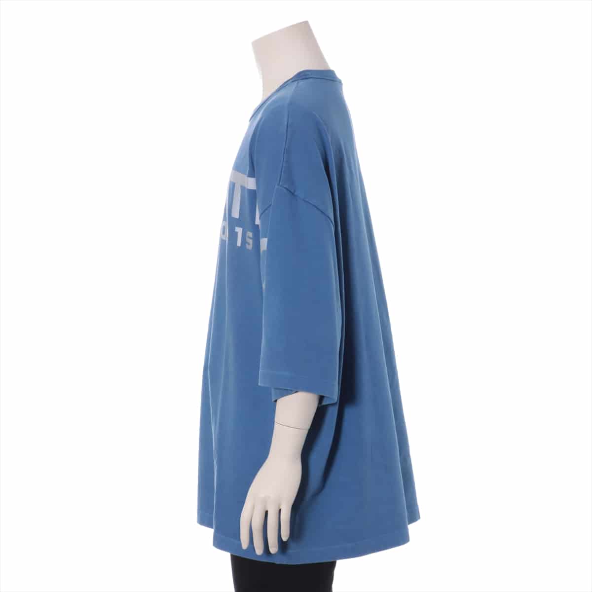 ルイヴィトン RM181 コットン Tシャツ XL メンズ ブルー  リフレクティブロゴ