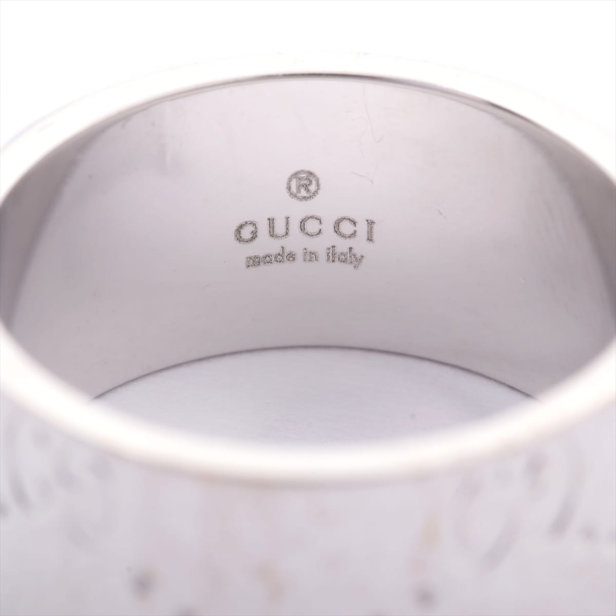 グッチ　GUCCI　アイコン ワイド リング　750WG　#13