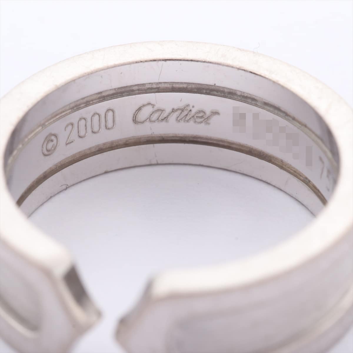 カルティエ　Cartier　C2 リング　750WG　#50