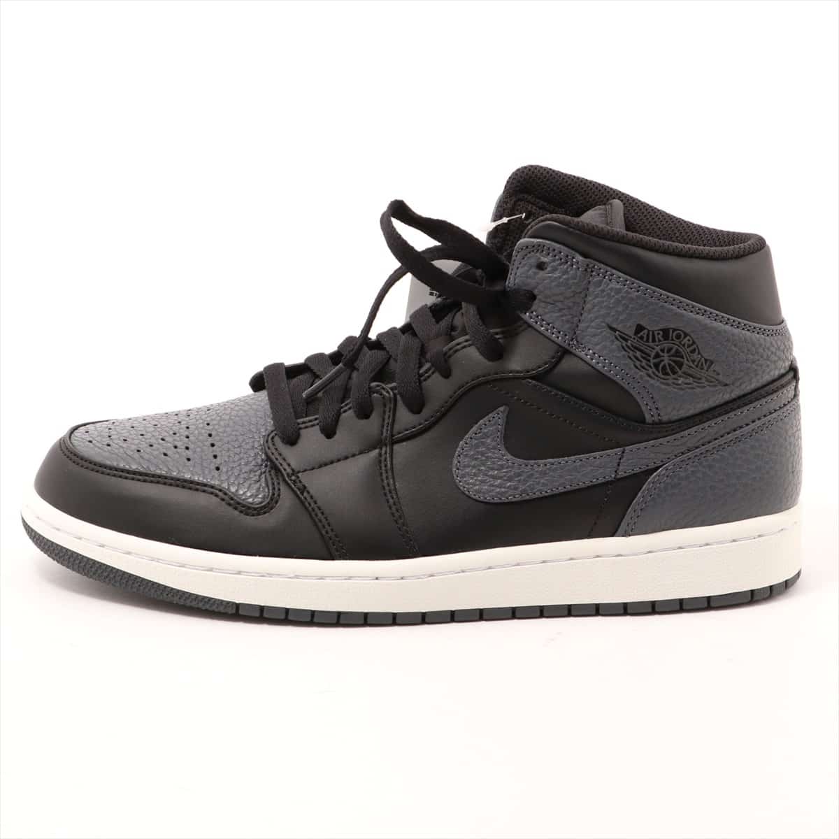 ナイキ レザー ハイカットスニーカー 26.5 メンズ グレー AIR JORDAN 1 MID