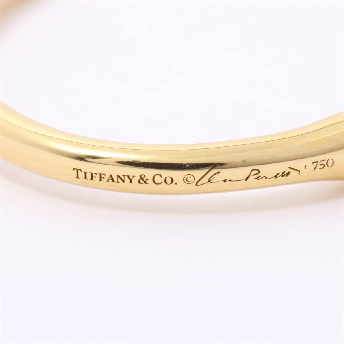 ティファニー　Tiffany & Co.　オープンハート フープ ピアス　750YG