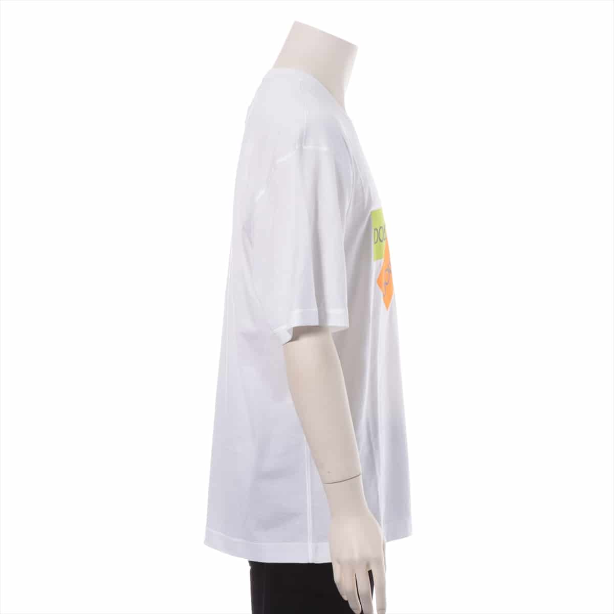 ドルチェ&ガッバーナ コットン Tシャツ 46 メンズ ホワイト  ロゴプリント