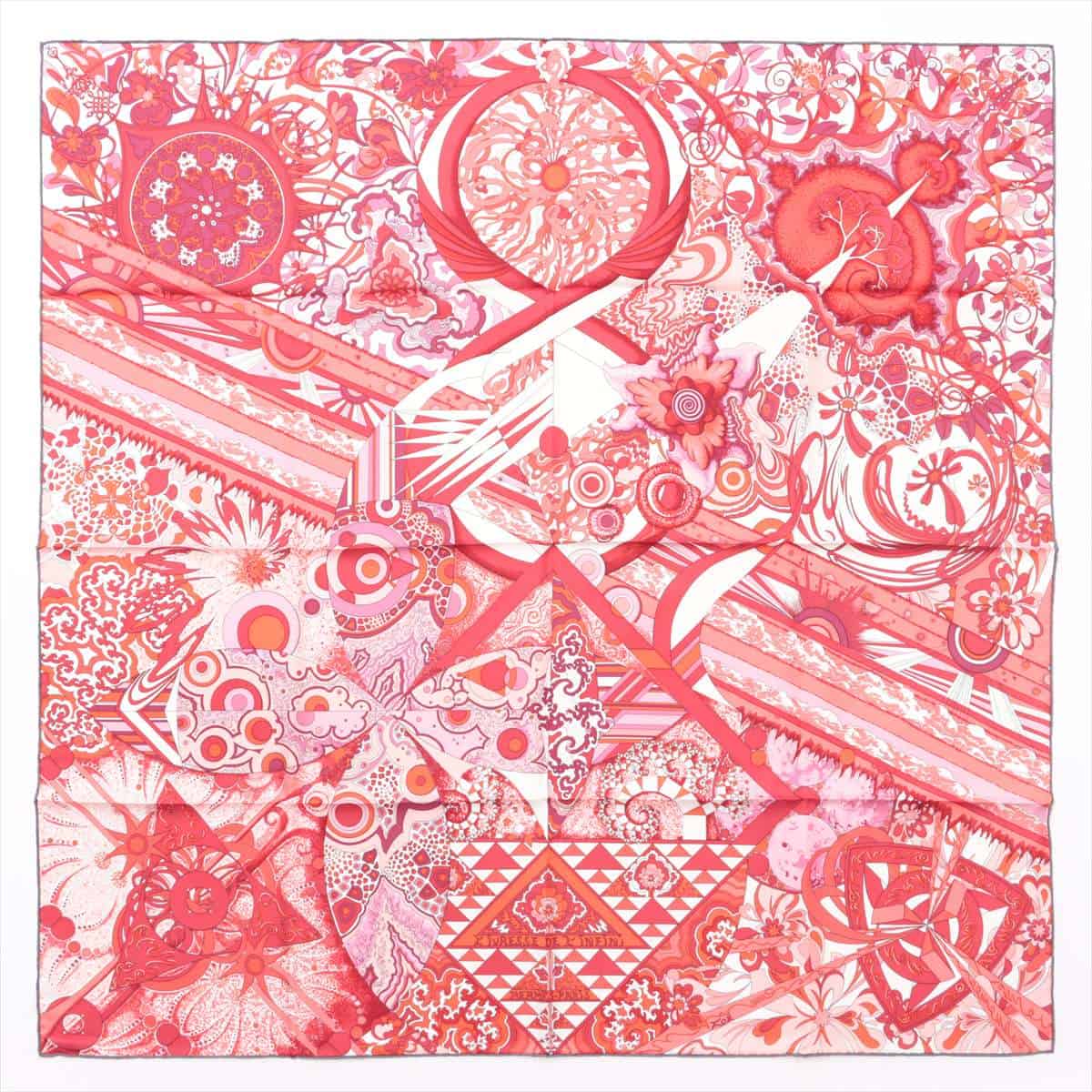 エルメス カレ90 L'Ivresse de l'Infini 無限の陶酔 スカーフ シルク ピンク