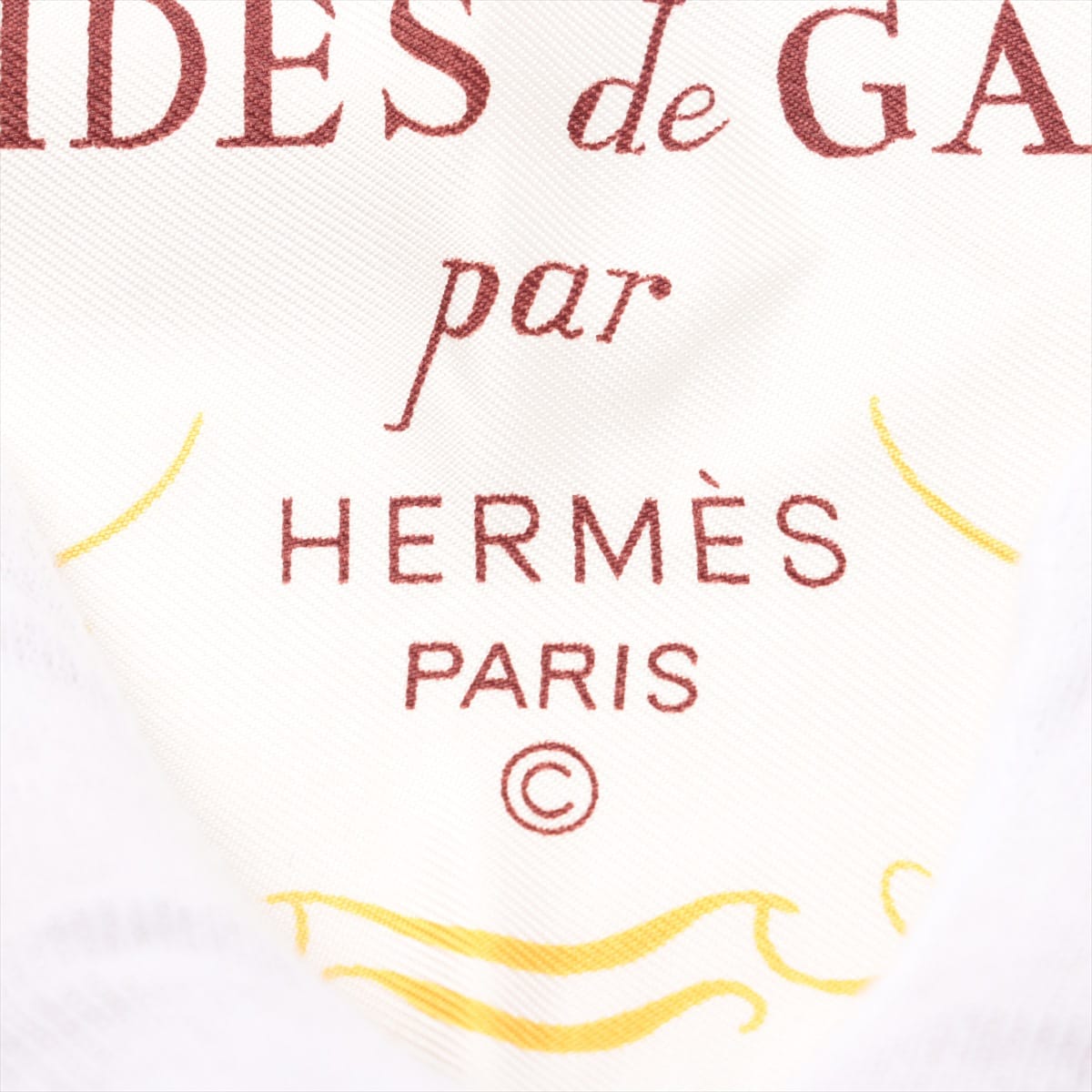 エルメス カレ90 BRIDES de GALA 式典用馬勒 スカーフ シルク ブラック×ホワイト